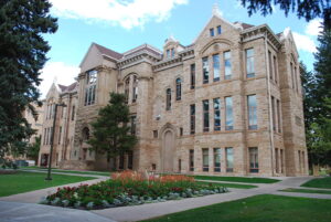 Image of the original structure on the University of Wyoming Campus, Old Main, in Laramie, Wyoming